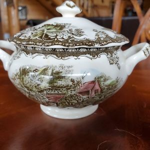 The Friendly Village Sugar Bowl with Lid